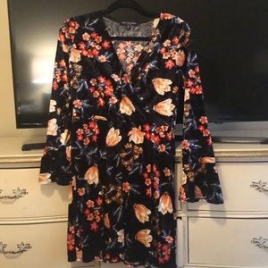 Adorable velvet dress with bell sleeves